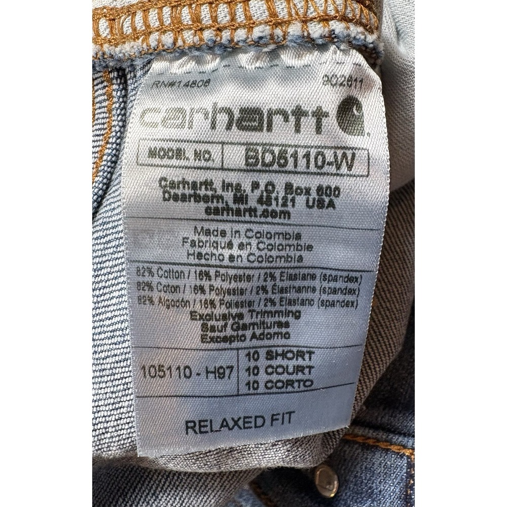 Carhartt Womens Double Front Jeans Sz 10 Short Rugged Flex Relaxed Fit NWT -1825 - Picture 8 of 8